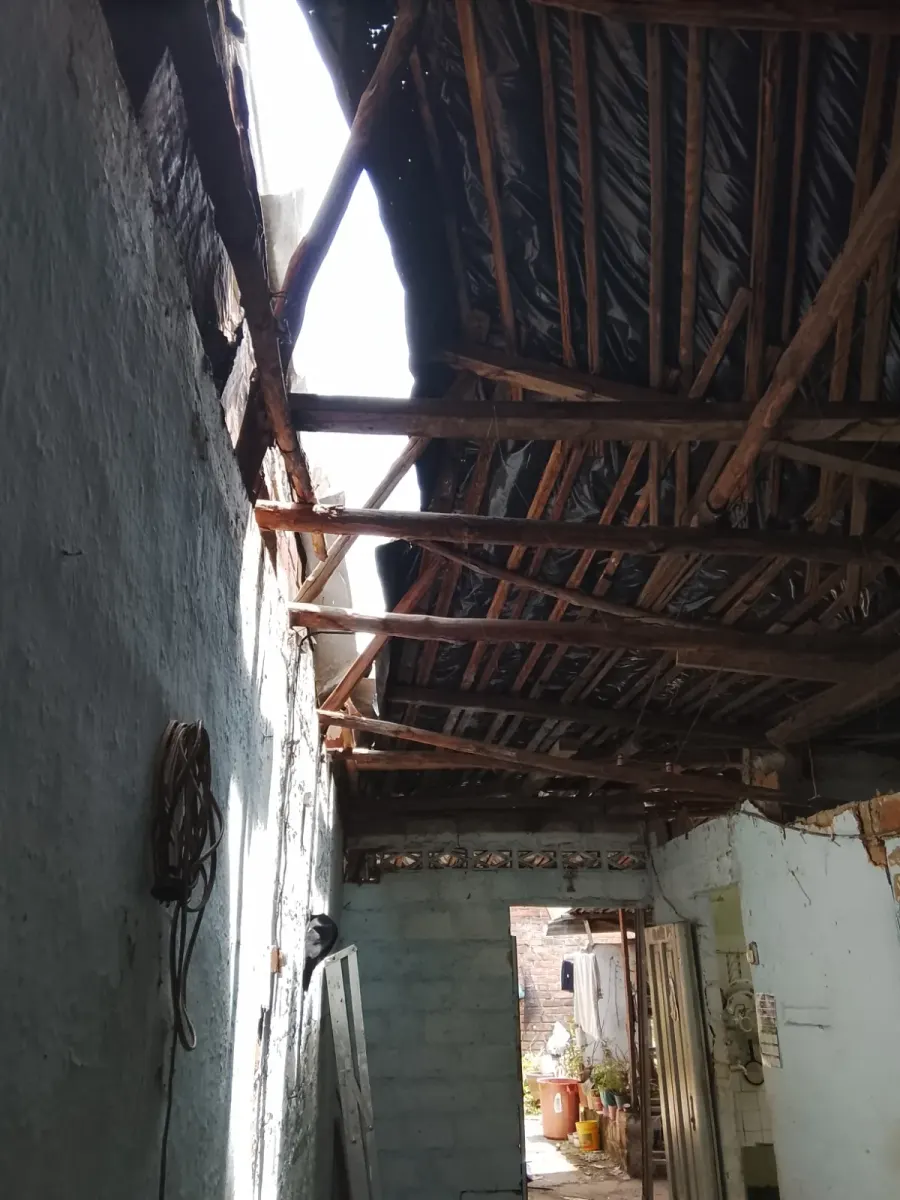 Foto 1 de los daños reportados por Araceli Castaño Ladino
