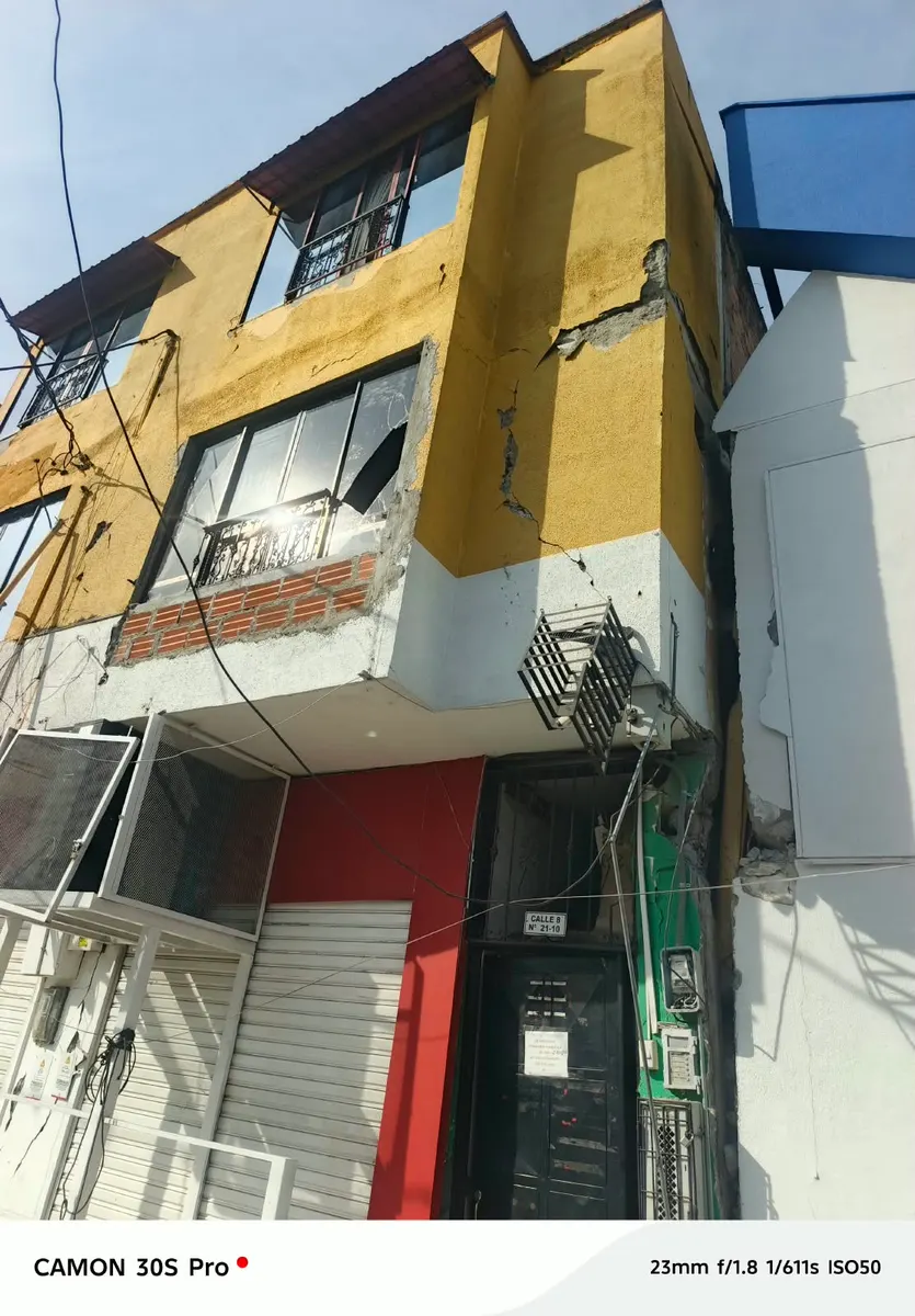 Foto 1 de los daños reportados por Gloria Castro de diaz