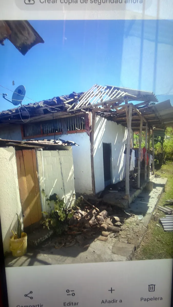 Foto 3 de los daños reportados por Valentina hoyos tusarma