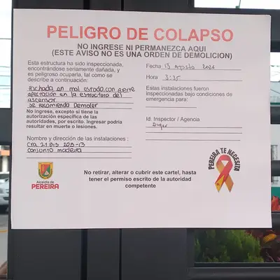 Daños reportados por Mariajose zapata marin