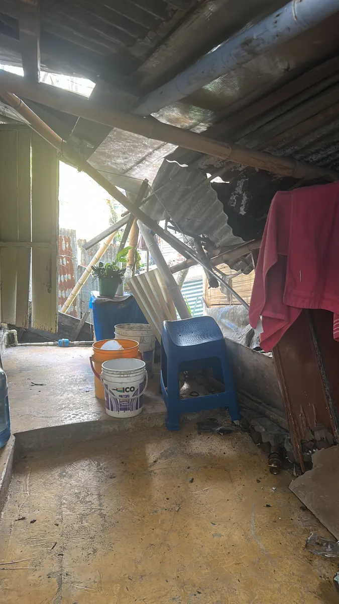 Foto 1 de los daños reportados por María Trinidad Osorio