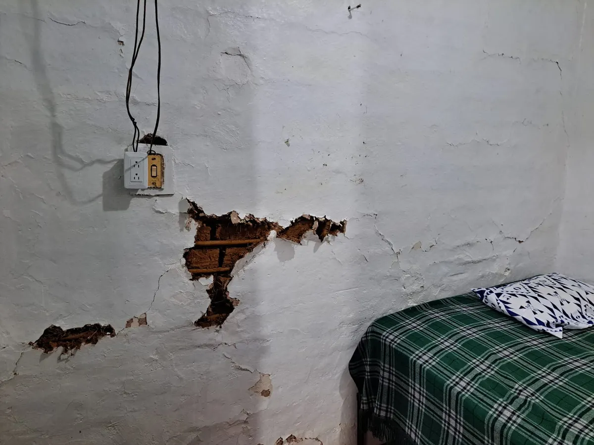 Foto 1 de los daños reportados por Zoraida Acosta Rengifo