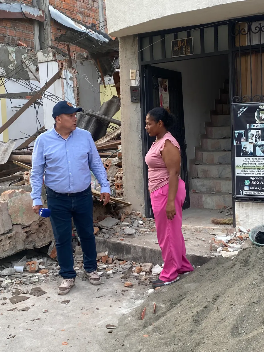 Foto 1 de los daños reportados por Luis Esteban Sinisterra Quiñones