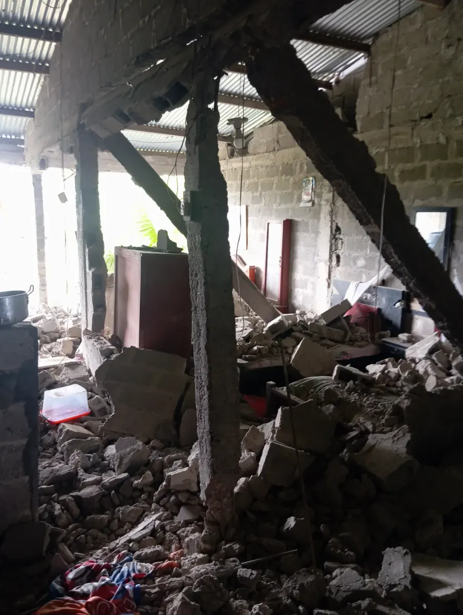 Foto 1 de los daños reportados por Juan Carlos Parra Cordoba
