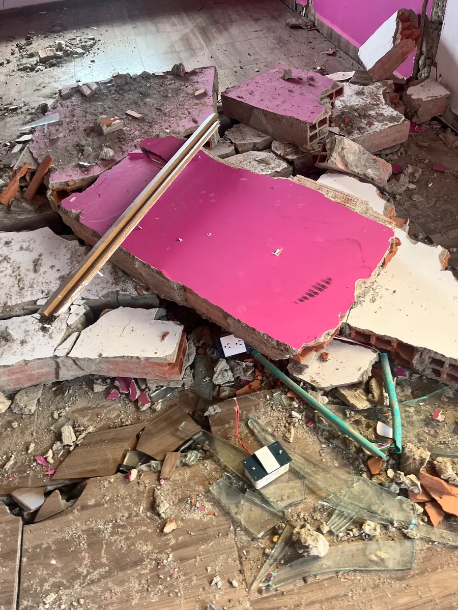 Foto 1 de los daños reportados por Alexandra López nieto